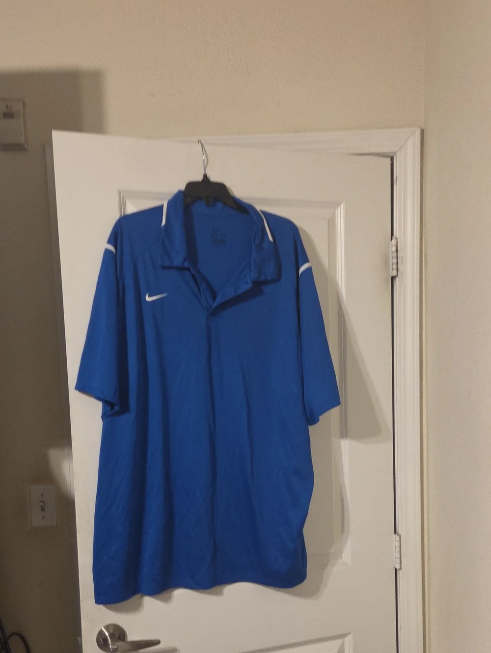 Nike Men's Royal Blue Polo with White Accents